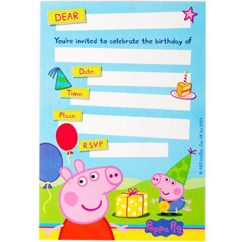 Peppa Pig Birthday Invitations Designs alluring layout of Create Peppa ...