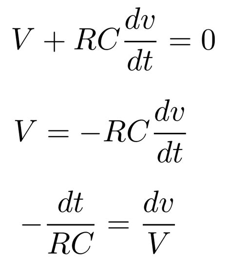 Derivation for voltage across a charging and discharging capacitor