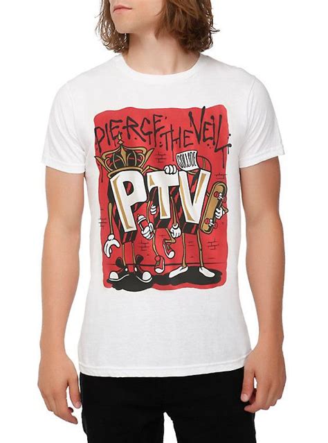 Pierce The Veil PTV Graffiti T-Shirt | White cotton t shirts, Pierce ...