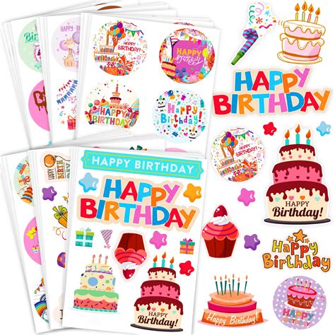 Buy Miss Fantasy Birthday Stickers, Happy Birthday Stickers for Cards ...