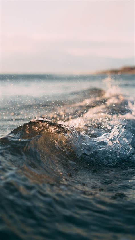 Close up, sea waves, body of water, 1080x1920 wallpaper