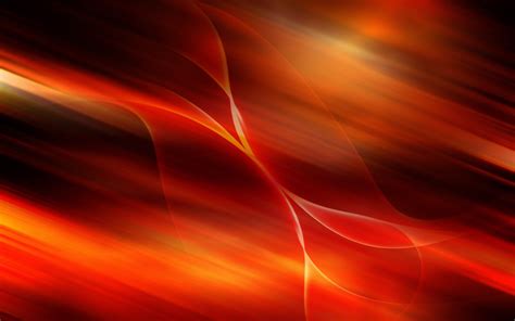 Fiery Flow: Abstract Red and Orange HD Wallpaper