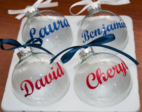 Personalized Glass Christmas Ornaments