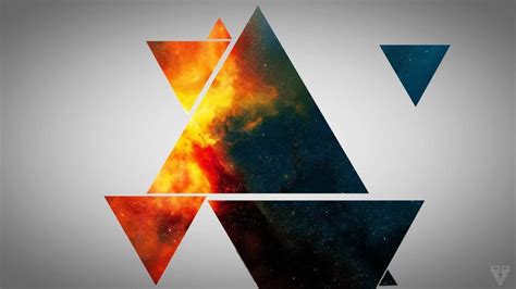 triangle galaxy illustration #abstract #triangle digital art space art ...