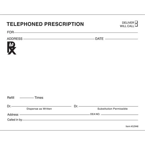 Free Printable Blank Prescription Label - Printable And Enjoyable Learning