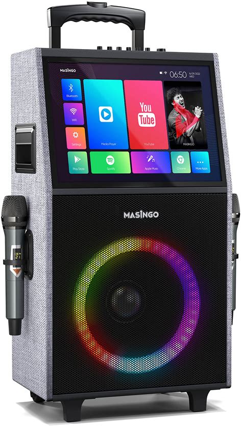 Buy MASINGO New Professional Karaoke Machine with Lyrics Display Screen ...