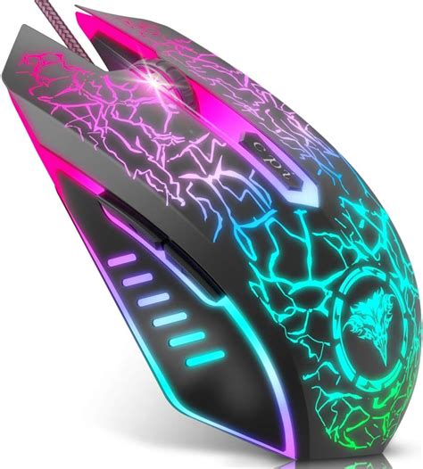 BENGOO Gaming Mouse Wired, USB Optical Computer Mice with RGB Backlit ...