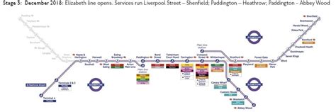 Elizabeth Crossrail Line Tube Map