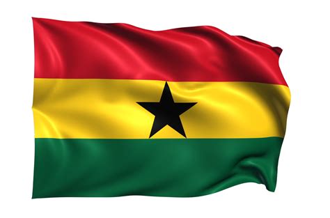 Ghana Waving flag Realistic Transparent Background 15309497 PNG