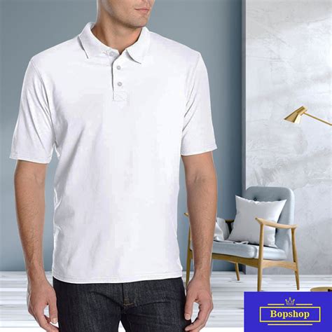 WHITE POLO SHIRT WITH COLLAR FOR MEN HONEYCOMB | Lazada PH