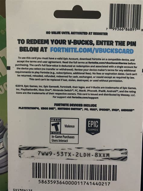 49 HQ Pictures Fortnite Gift Card Redeem : Fortnite V Bucks Redeem V ...