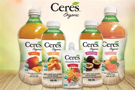 Organic and tasty : Ceres introduces 5 new premium fruit juices ...