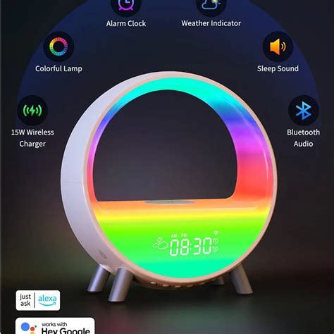 Smart Wifi Sunrise Alarm Clock Night Light Wake Up Light Sunset Lamp ...