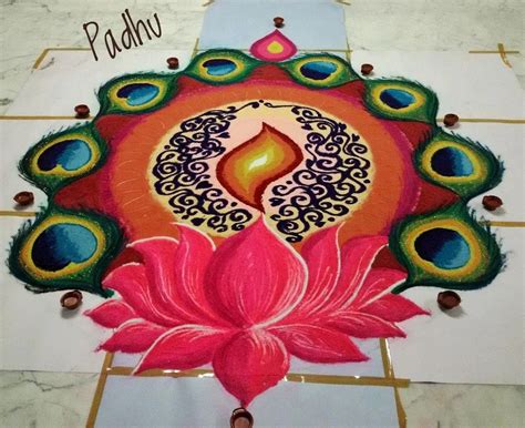 Art Rangoli Crafts colors | Free hand rangoli design, Rangoli designs ...