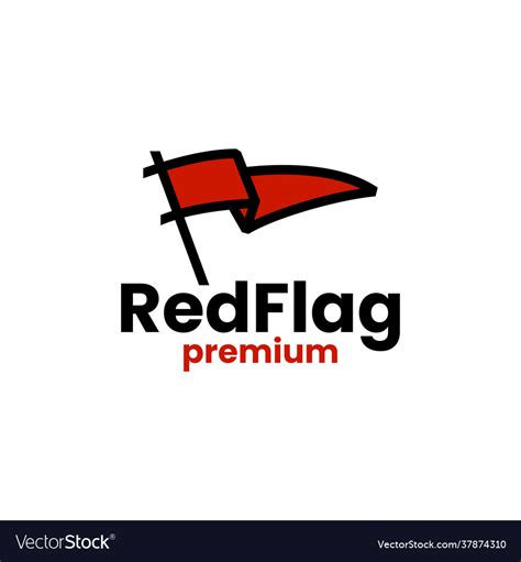 Red flag logo icon Royalty Free Vector Image - VectorStock