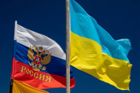 Flag Of Russia And Ukraine Free Stock Photo - Public Domain Pictures