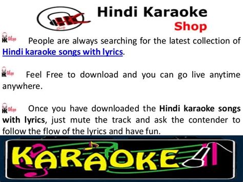 Hindi karaoke songs with lyrics