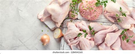 Different Types Fresh Chicken Meat Healthy Stock Photo 1284541165 ...