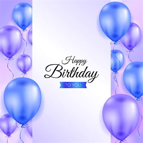 Happy birthday background design with realistic balloons 5724131 Vector ...