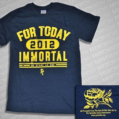 For Today; Immortal T-Shirt Band Merch, Immortal, Sports Jersey, Music ...