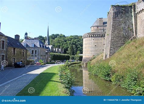 Fougeres Castle, France stock photo. Image of town, reflection - 116664756