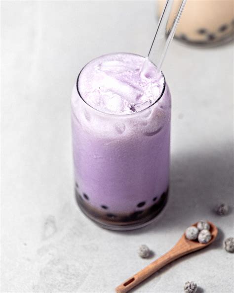 Taro Milk Bubble Tea with Real Taro or Powder