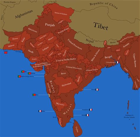 Map of British India (1914) : r/British_Raj