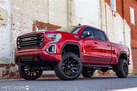 Lifted 2019 GMC Sierra 1500 AT4 with 22×12 Fuel Blitz Wheels and 4 inch ...