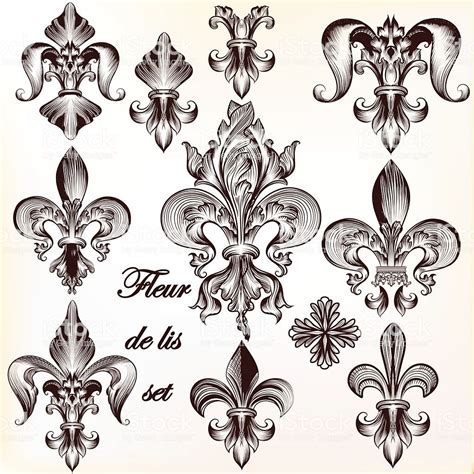 Collection of vector royal fleur de lis for design | Fleur de lys ...