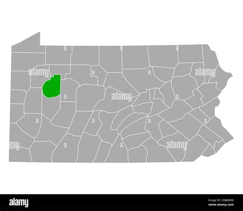 Map of Clarion in Pennsylvania Stock Photo - Alamy