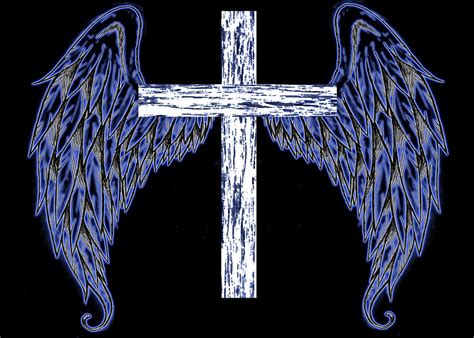 cross with angel wings dark by jaruesink on DeviantArt