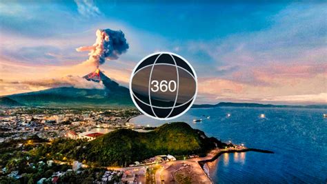 360: Mayon Volcano Eruption Aerial View from Legazpi City