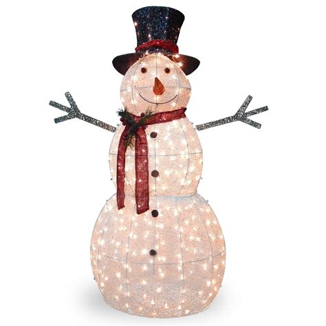 National Tree Company 60" Snowman Decoration with Clear Lights