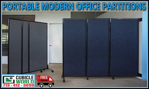 Portable Modern Office Partitions For Sale - FREE Shipping - Made In USA