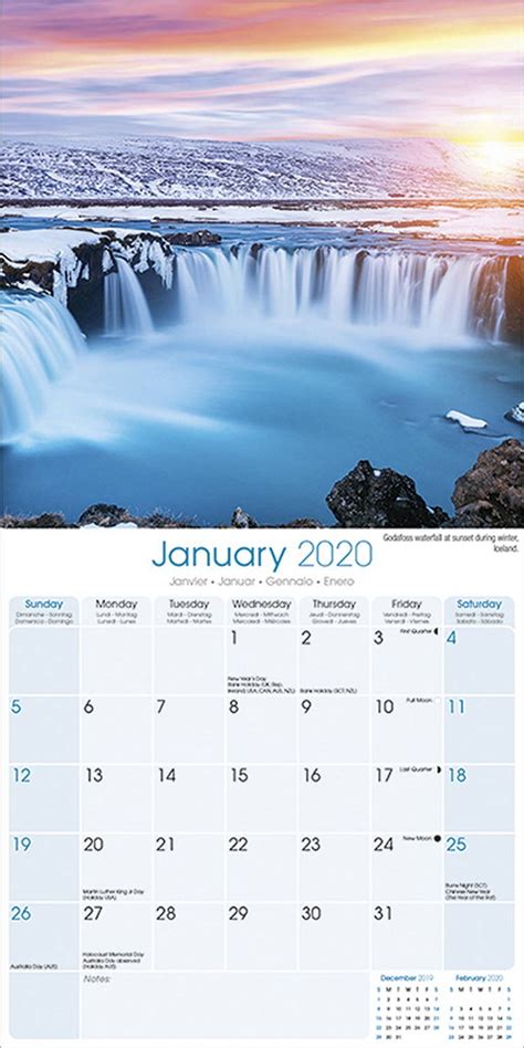 Waterfalls Calendar 2020 | Pet Prints Inc.