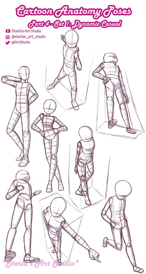 Drawing Dynamic Cartoon Standing Poses ~Starla's Art Studio | Drawing ...