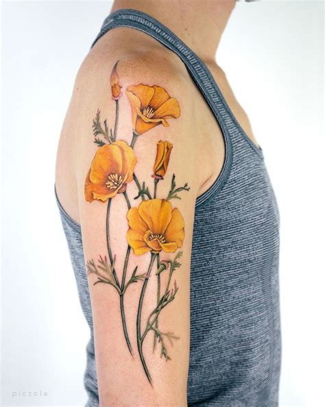 101 Amazing California Poppy Tattoo Ideas You Need To See! | Outsons ...