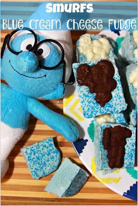 Smurfs Blue Cream Cheese Fudge - For the Love of Food