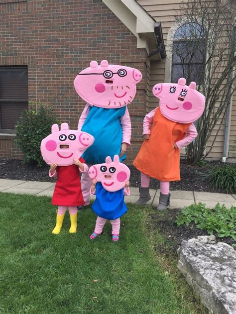 Peppa Pig Costumes | Trio halloween costumes, Clever halloween costumes ...