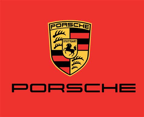 Porsche Brand Logo Car Symbol With Name Black Design German Automobile ...