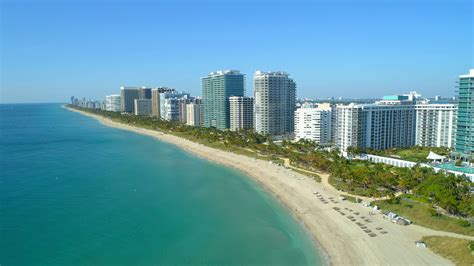 Aerial drone ascent Bal Harbour Miami Beach Florida 4k Stock Footage,# ...