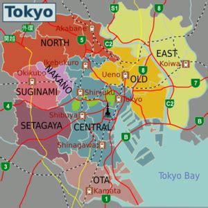 Complete Japan Tokyo City Map for Travelers | Tokyo City Japan Airport ...