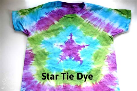 Star Tie Dye Design - Easily Make a Tie Dye Star Pattern - AB Crafty