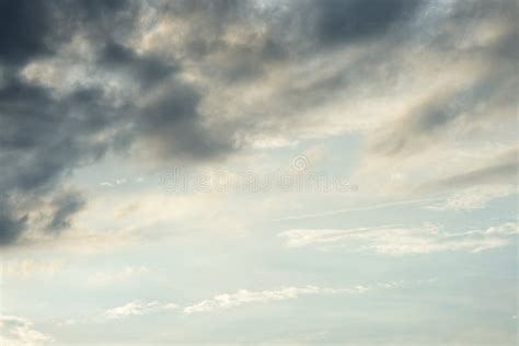 Cloudy Sky on an Overcast Day. Dramatic Background Stock Photo - Image ...