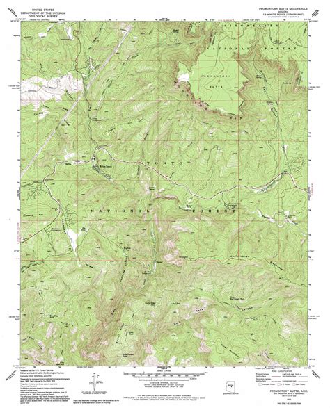 Promontory Butte topographic map, AZ - USGS Topo Quad 34111c1