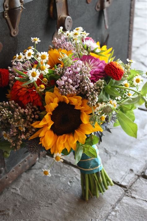 #sunflower #wildflower Wildflower Sunflower Bouquet with Daisies ...