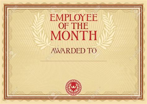 Employee Of The Month Certificates Printable