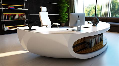 Modern Office Desk Design Ideas Background, 3d Modern Office Desk, Hd ...