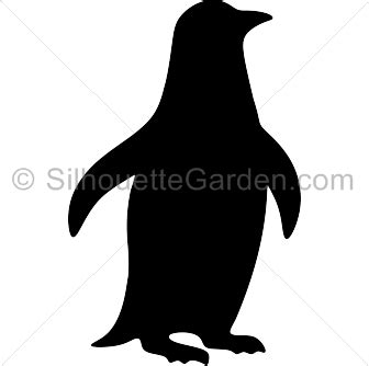 Playful Penguin Silhouette