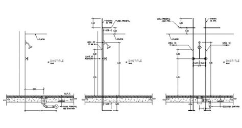 Shower installation and section and plumbing details dwg file ...